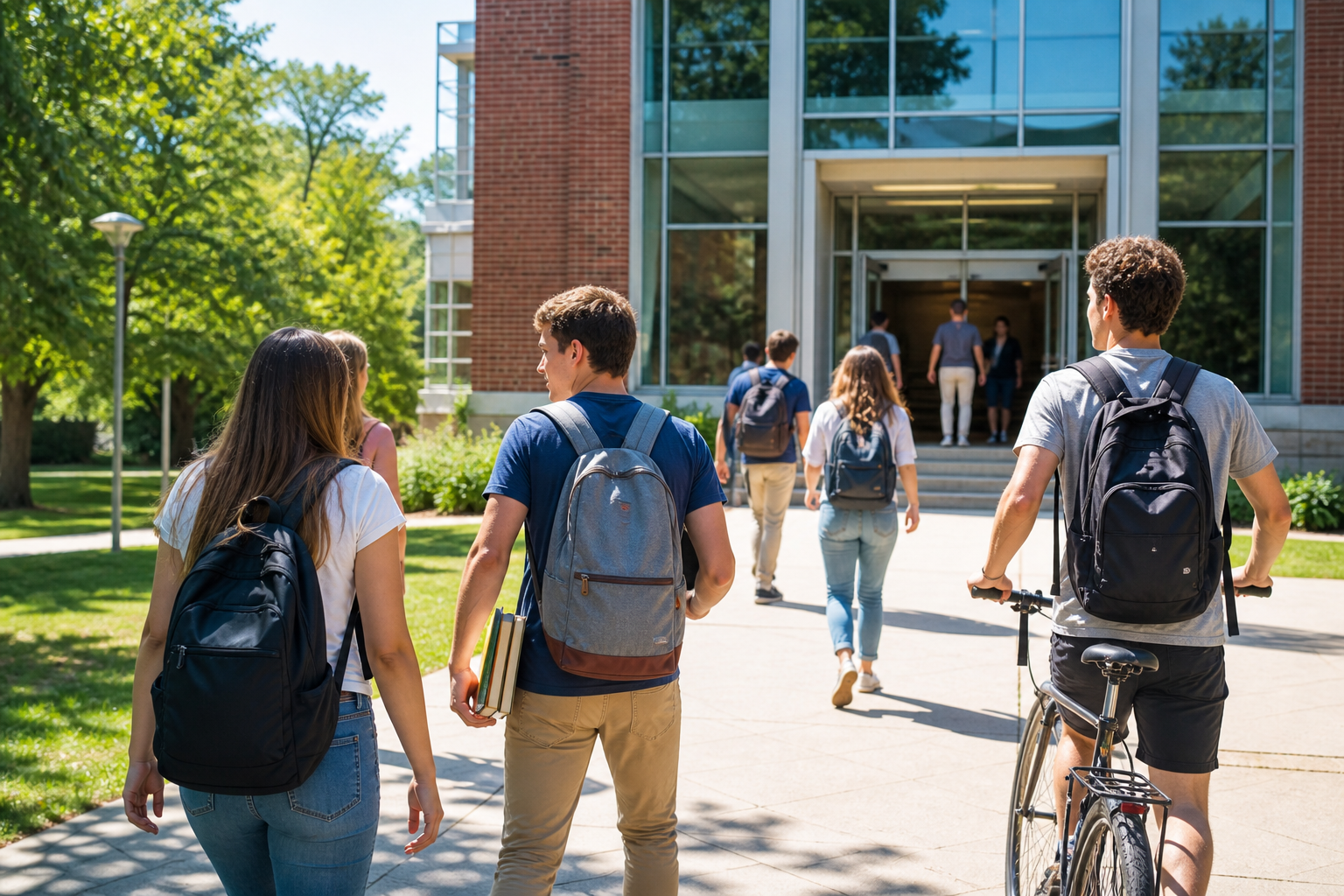Education: a campus and school buildings